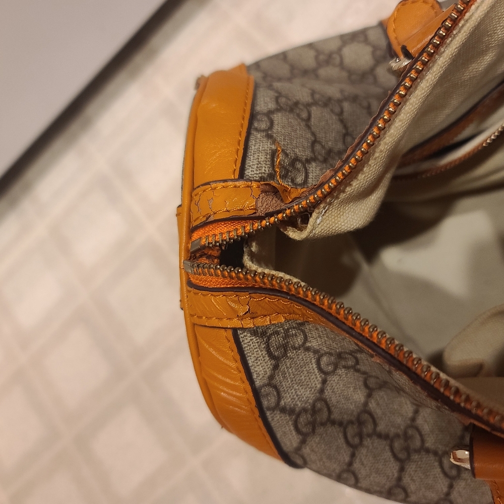 Gucci GG Boston Bag Yellow Beige Canvas and Leather. See description. - Picture 9 of 14